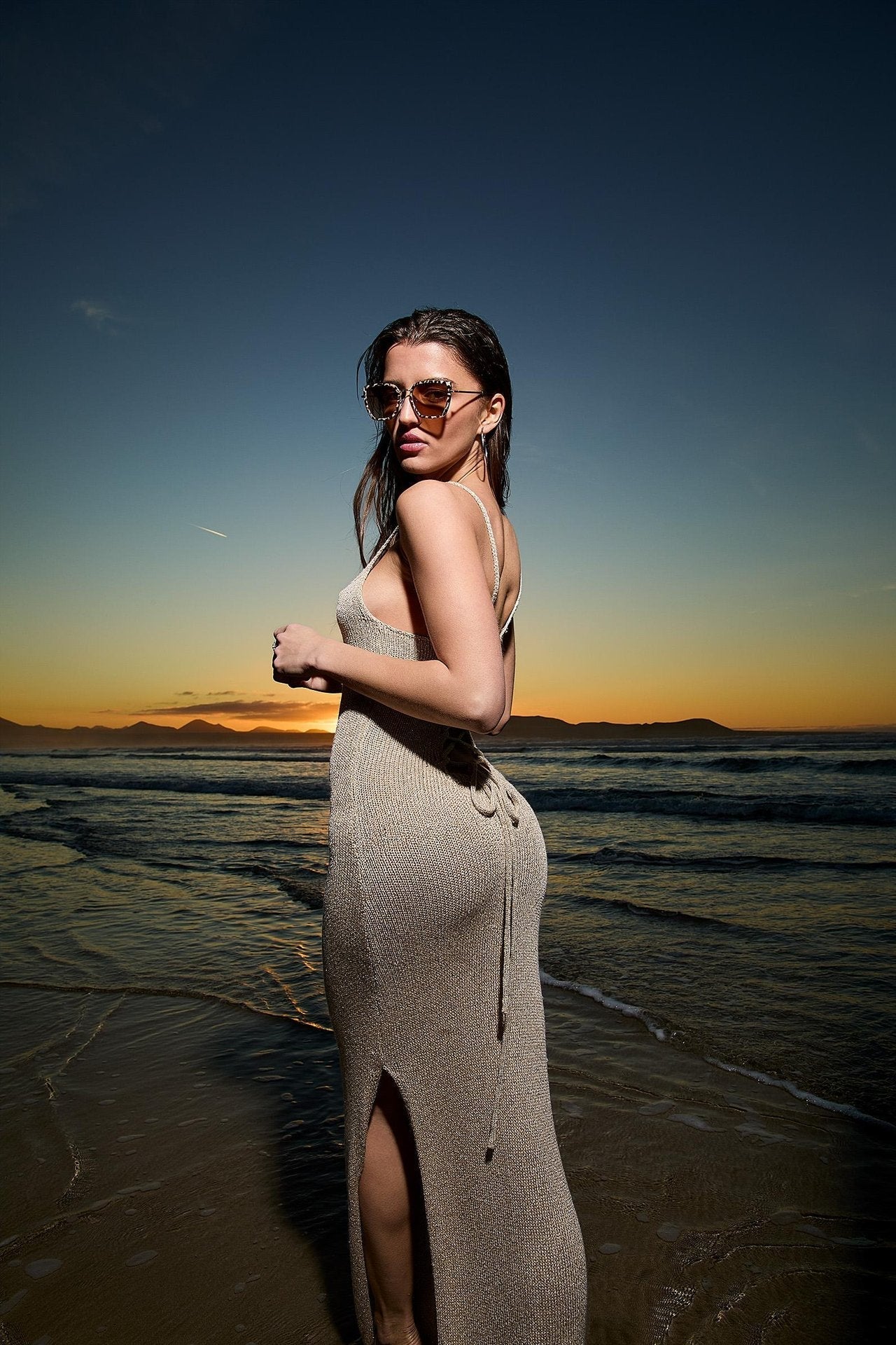 Marina™ | Sunset Laced Knit Maxi Dress