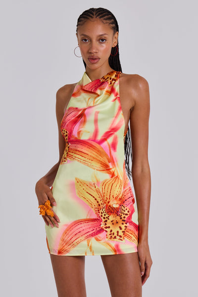 Lana™ | Tropical Halter Mini Dress