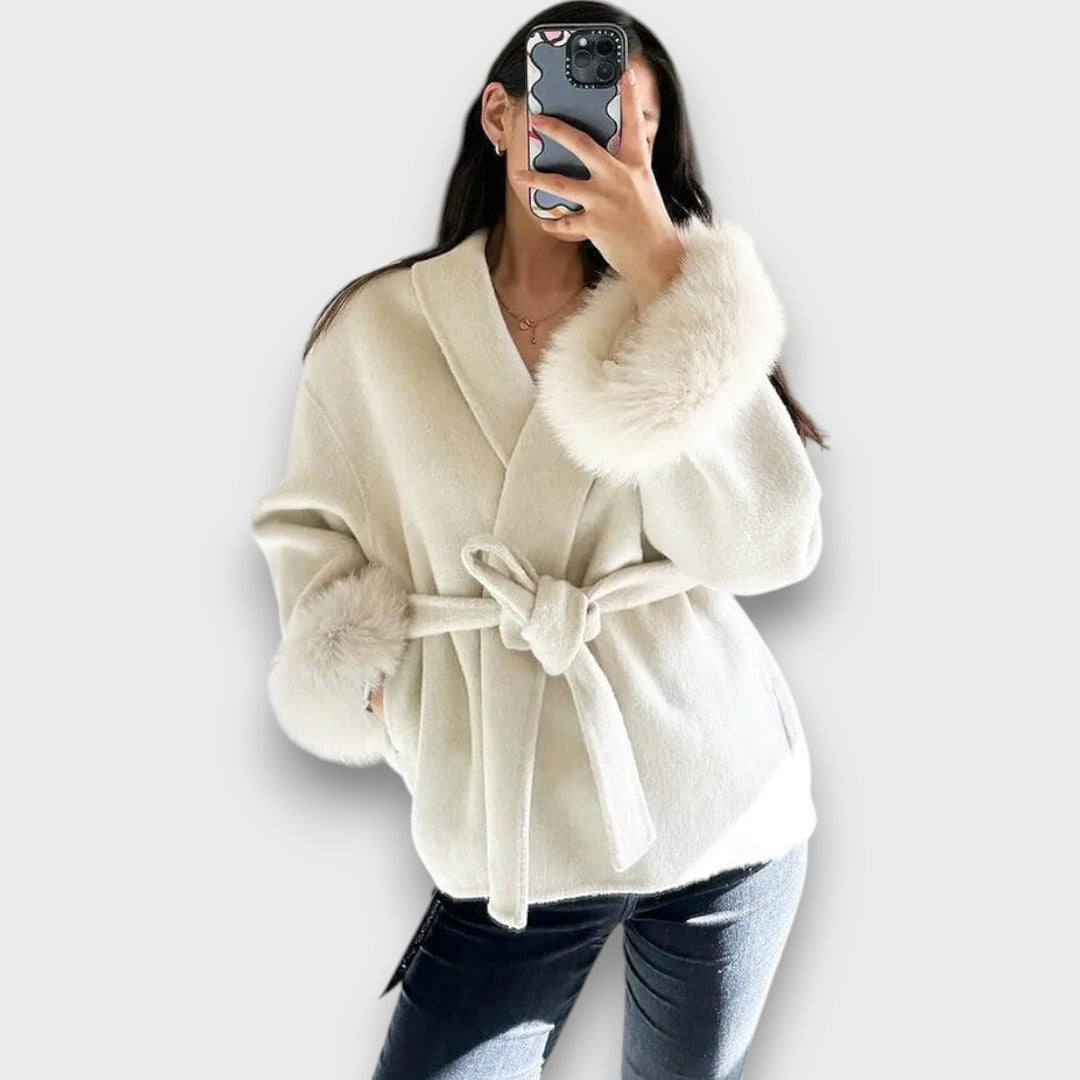 Gracelle | Coat with Fur Cuffs