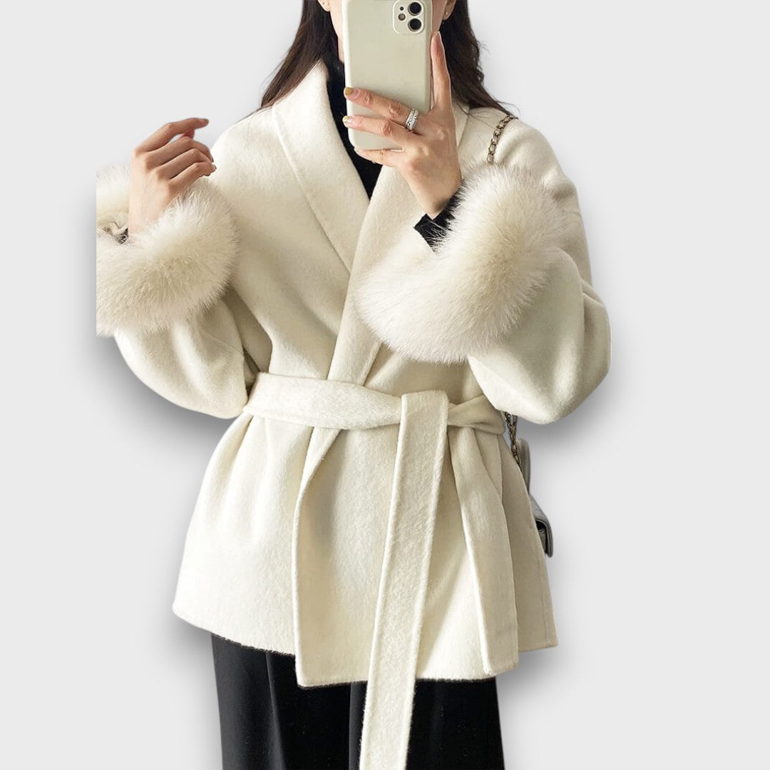 Gracelle | Coat with Fur Cuffs