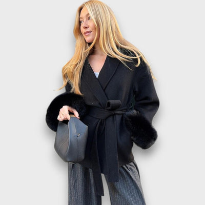 Gracelle | Coat with Fur Cuffs