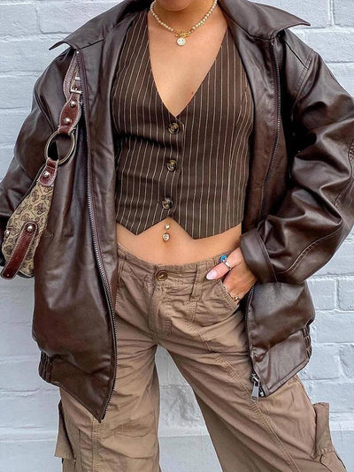 Lilli | Synthetic Leather Jacket