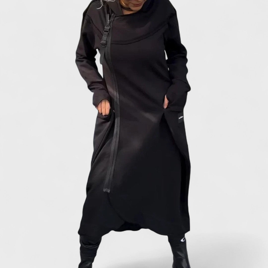 Mana | Long Hooded Zip-Up Sweatshirt in Lightweight, Breathable Fabric