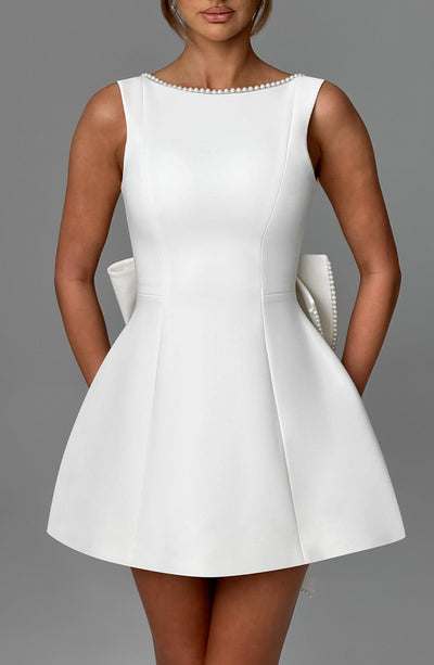 Elle™ | Pearl Bow Mini Dress