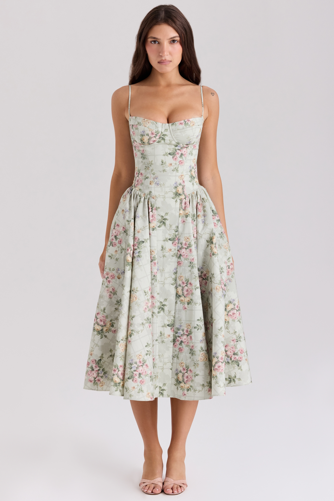 Coralie™ | Floral Boned Dress