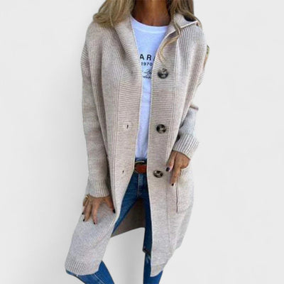Adriana | Long Jacket With Hood And Buttons