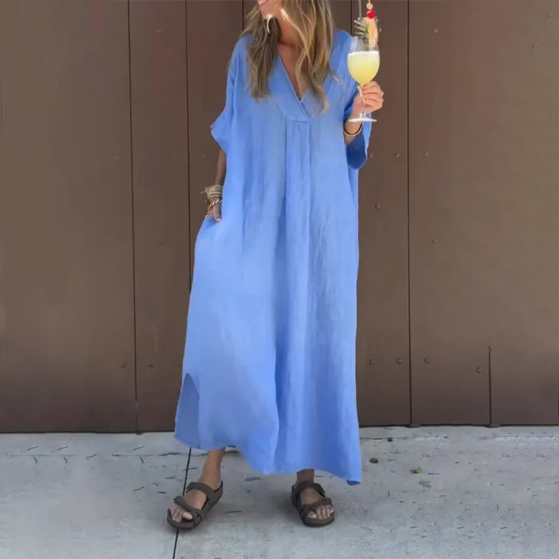 Julia Abito elegante e casual con scollo a V