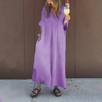 Julia Abito elegante e casual con scollo a V