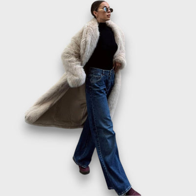 Liviane | Maxi Faux Fur Coat with Couture Flair